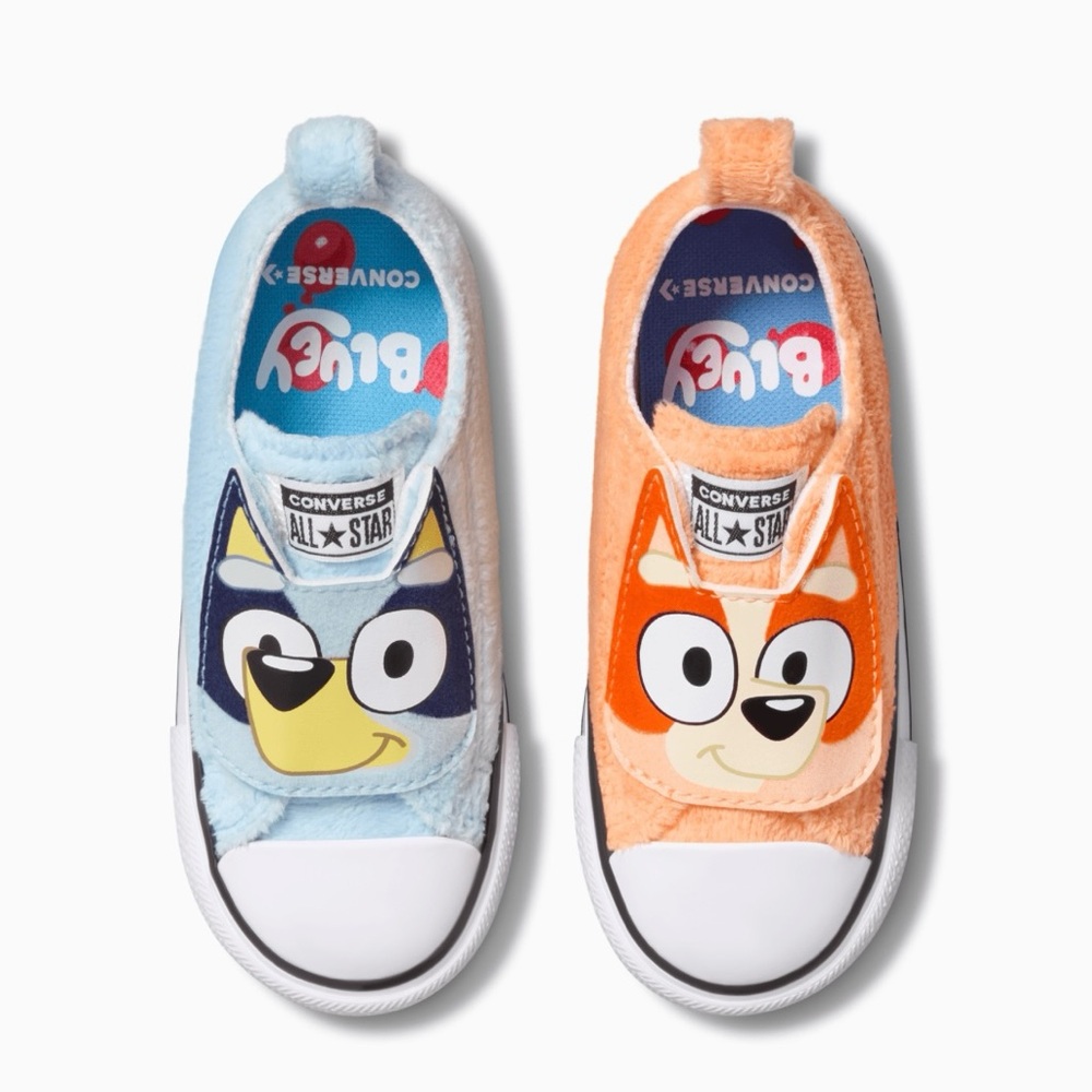 Converse Chuck Taylor All Star Easy On Bluey and Bingo Blue Orange size 4 NEW